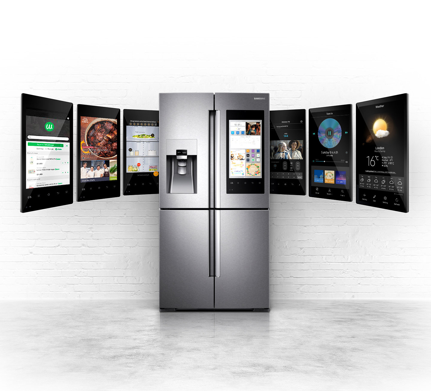 Samsung Family Hub Multi Door Fridge Freezer 550l Rf56m9540rs