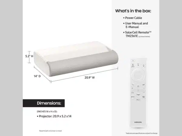 Samsung SP-LSP7TFAXZT 120" Class The Premiere 7 4K Smart Laser Projector - Image 10