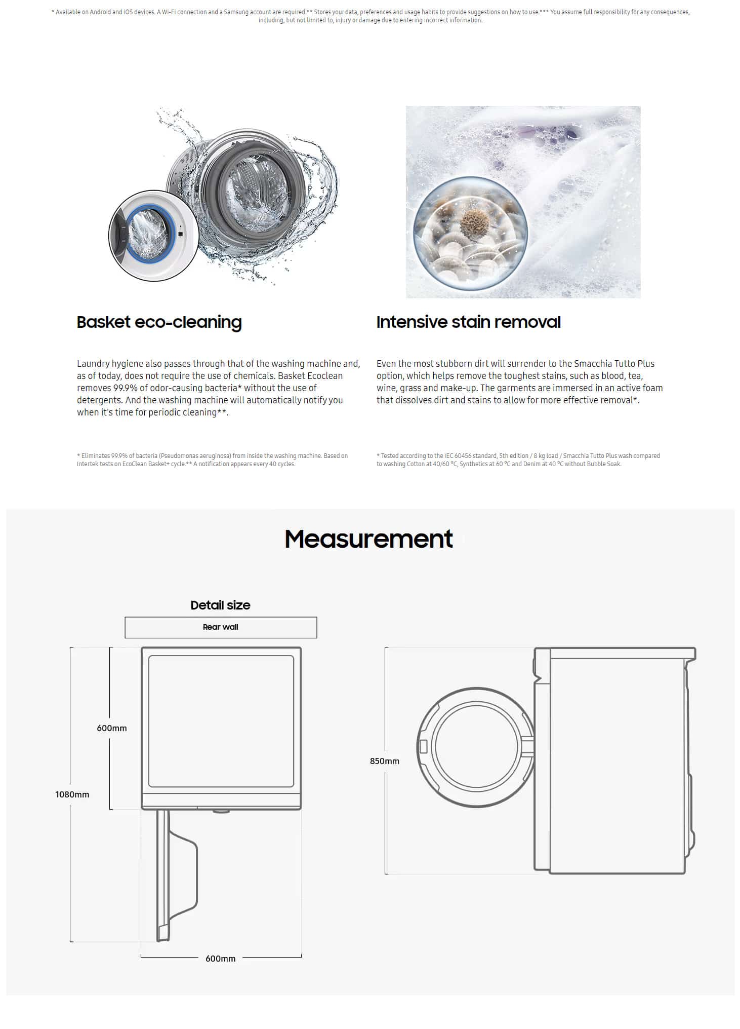 Samsung WW11BB744DGES3 Bespoke AI™ Ecodoser Washing Machine, 11kg, 1400rpm ALL 12