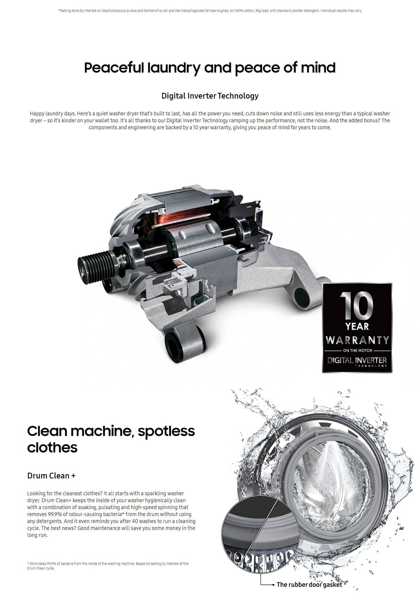 Samsung WD90TA046BE Eco Bubble™ Washer Dryer, 9Kg+6Kg 1400rpm ALL 5