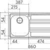 Jollynox 1LLF90/1S3K Life Built-In Sink - Stainless Steel - Image 3