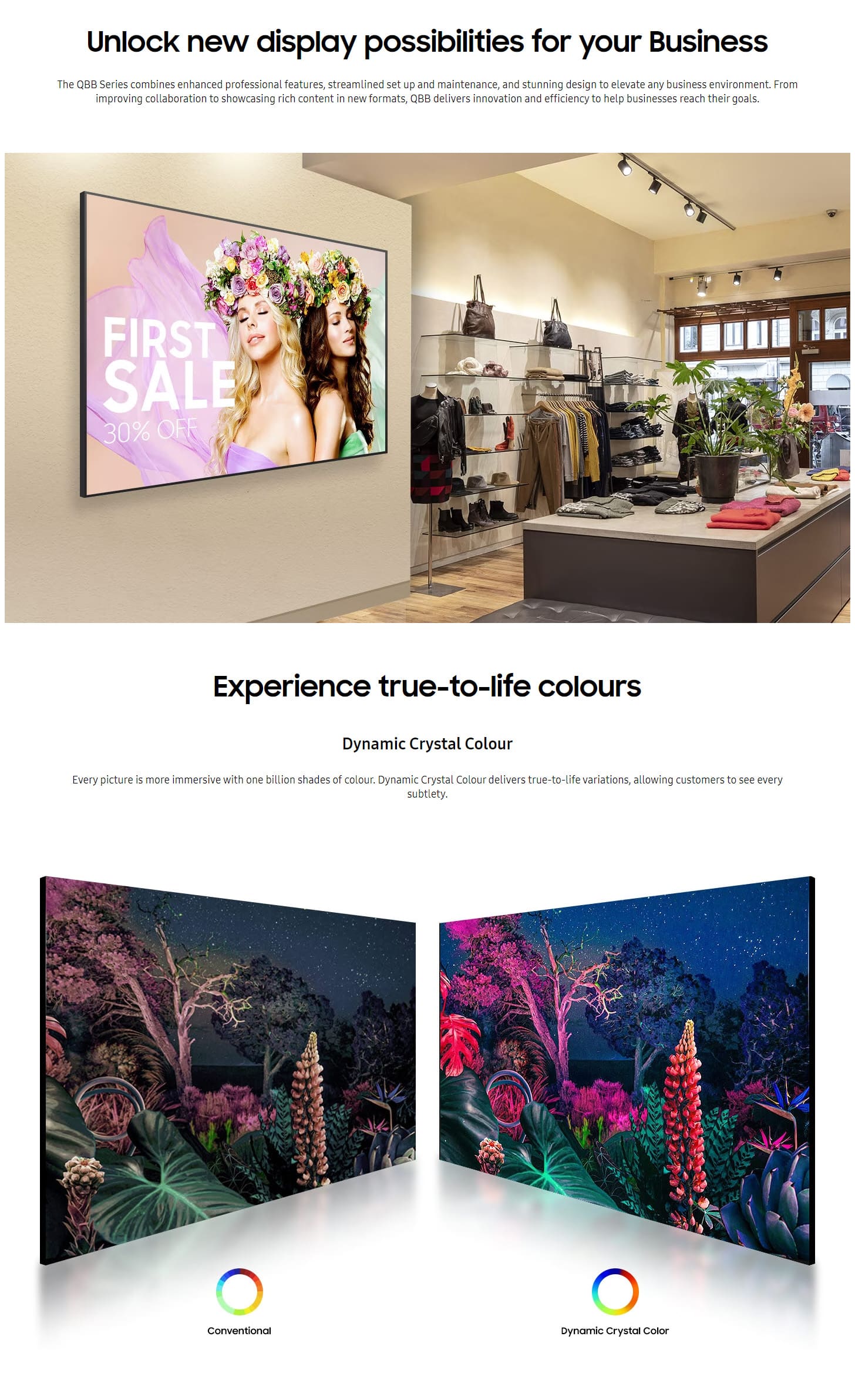 Samsung LH43QBBEBGCXEN 43 Crystal UHD 4K Smart Signage ALL 1