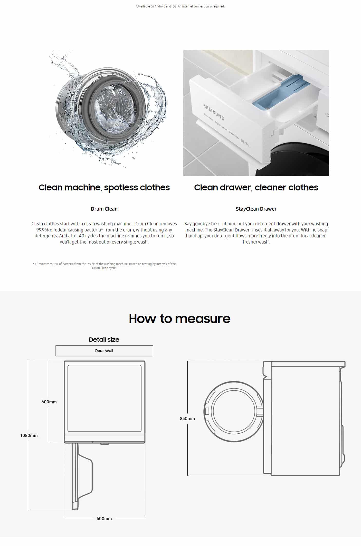 Samsung WW11BB534DAES3 Bespoke AI™ AutoDose & SpaceMax Washing Machine, 11kg, 1400rpm ALL 6