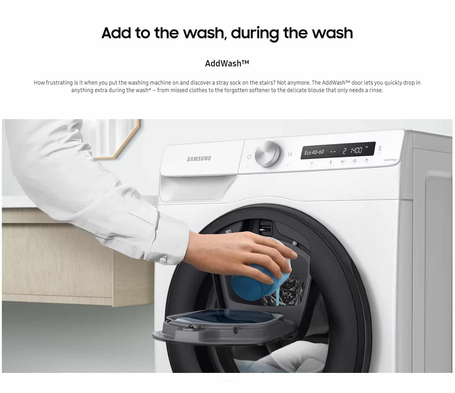 Samsung WW90T554DAW AddWash™ Washing Machine, 9Kg 1400RPM ALL 3