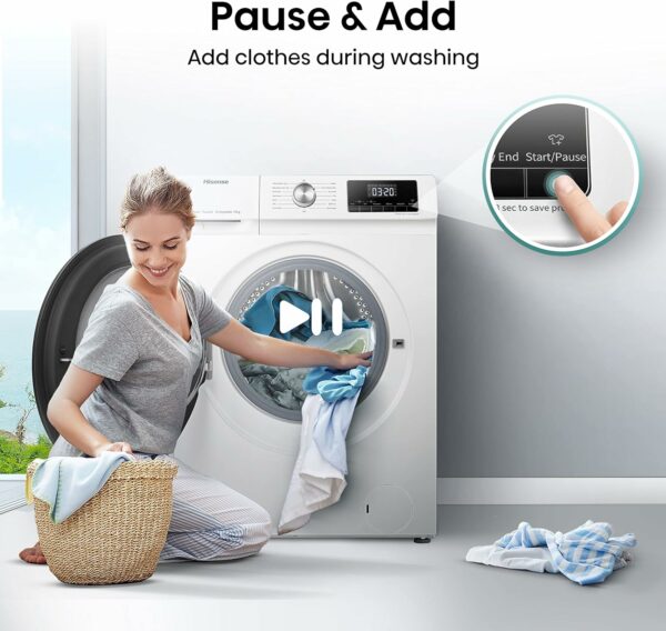 Hisense WFQA1014EVJM 10Kg 1400rpm Class A Washing Machine - Image 7