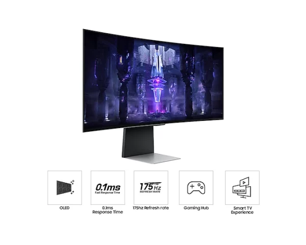 Samsung LS34BG850SUXEN 34" Odyssey OLED G85SB 175Hz Smart Gaming Monitor - Image 3