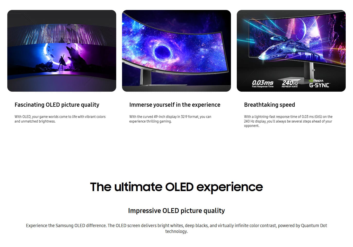 Samsung LS49CG934SUXEN 49 Odyssey QHD OLED G93SC Curved Gaming Monitor ALL 2