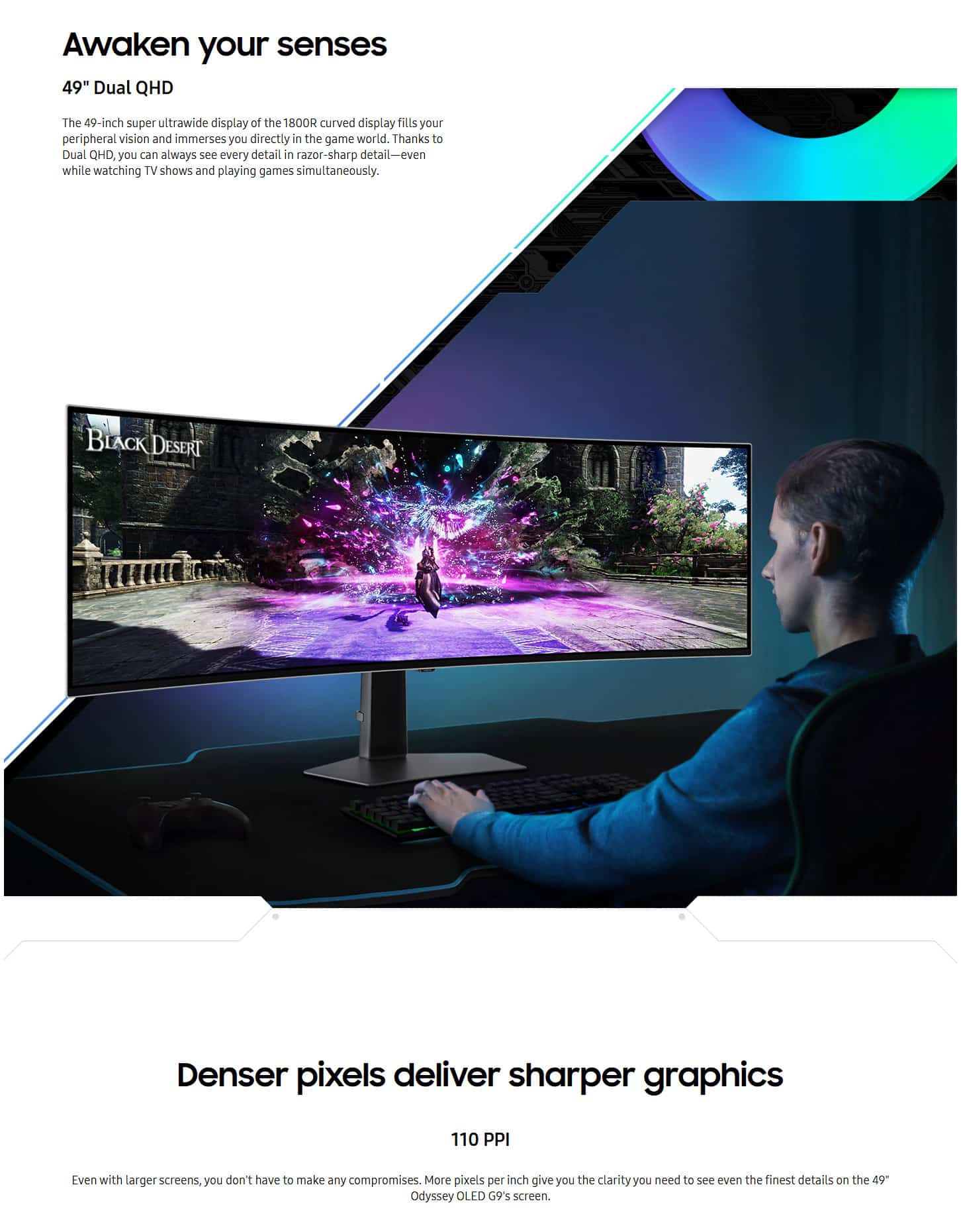 Samsung LS49CG934SUXEN 49 Odyssey QHD OLED G93SC Curved Gaming Monitor ALL 4