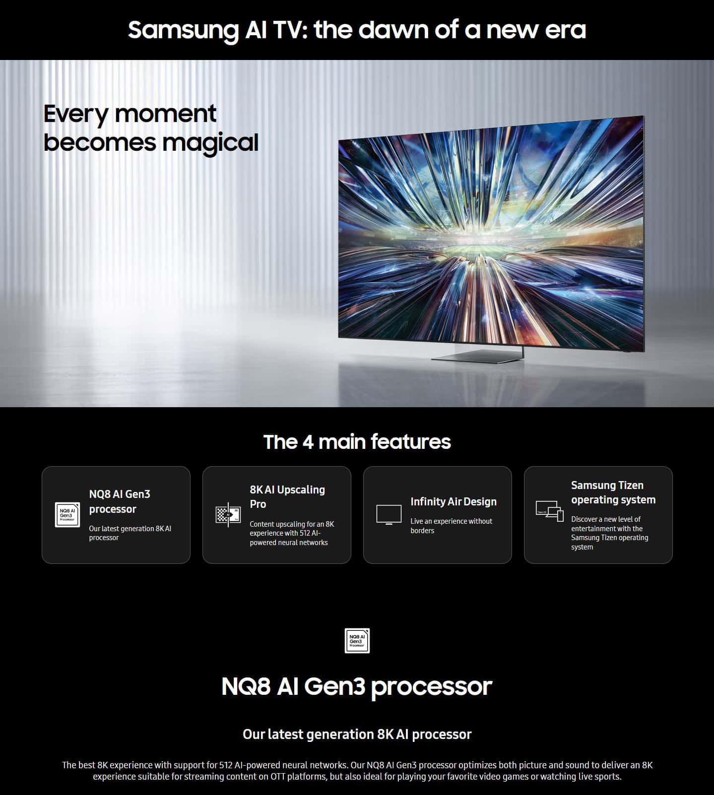 Samsung QE65QN900DTXZT 65” Neo QLED 8K Ultra HD Smart TV WiFi ALL 1 v4