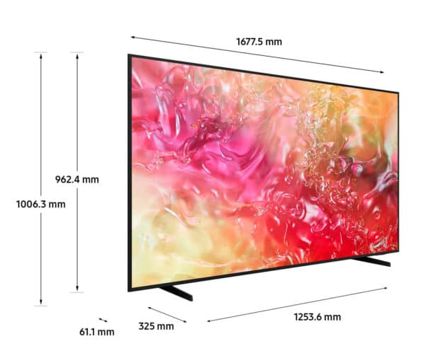 Samsung TV Crystal UHD 4K 75” UE75DU7170UXZT Smart TV Wi-Fi Black 2024, Crystal 4K Processor, 4K Upscaling, Slim Look Design, OTS Lite - Image 2