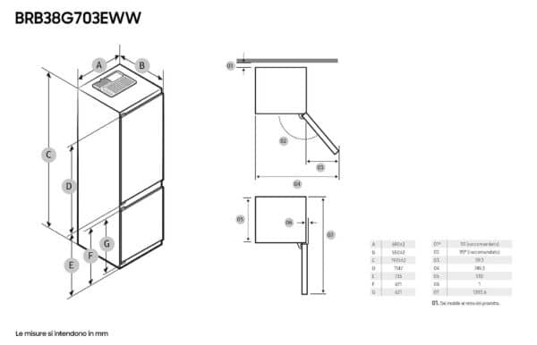 Samsung BRB38G703EWW/EF F1RST 75 AI Total No Frost 389L Built-In Fridge-Freezer - Image 5