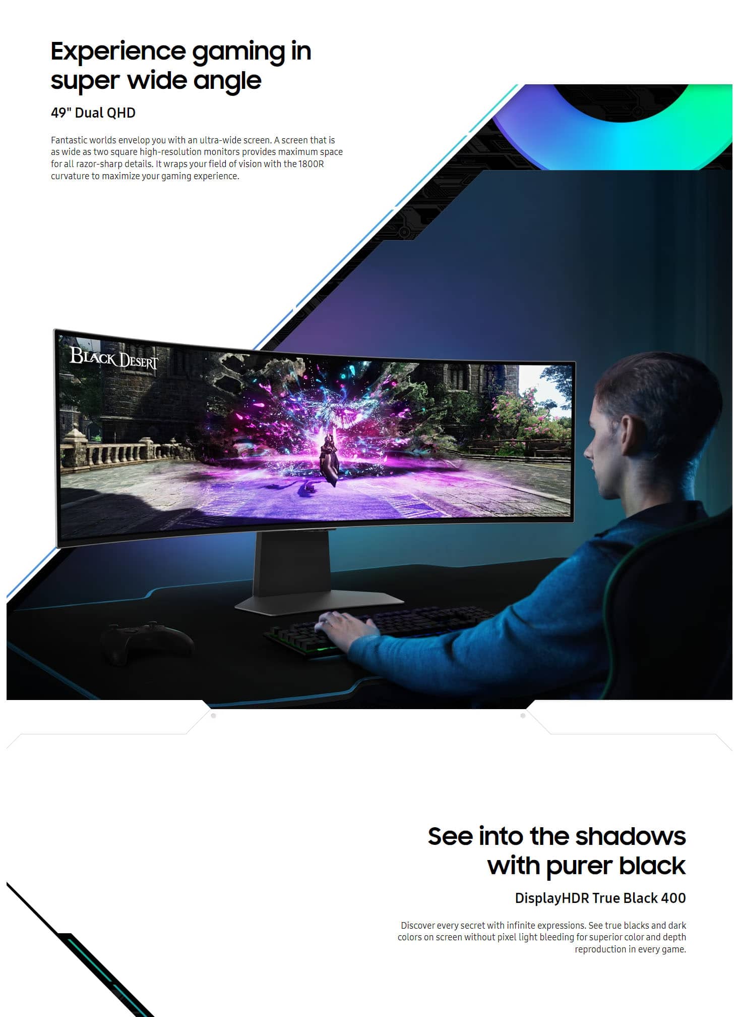 Samsung LS49CG950SUXEN 49 Odyssey OLED G9 Dual QHD Curved Gaming Monitor ALL 4