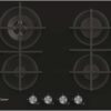 Candy CVG6BR4WPB 60cm 4-Zone Glass Gas Hob