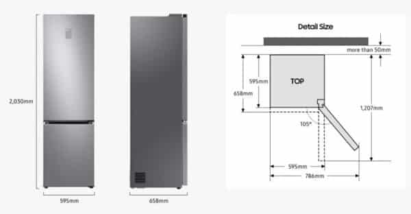 Samsung RB38C600DSA/EF Ecoflex AI 200cm 390L Fridge-Freezer - Image 7