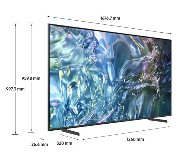 Samsung Q60D TV QLED 4K 75” QE75Q60DAUXZT Smart TV Wi-Fi Titan Gray 2024, Quantum Processor Lite 4K, 4K Upscaling, AirSlim Design, OTS Lite - Image 2