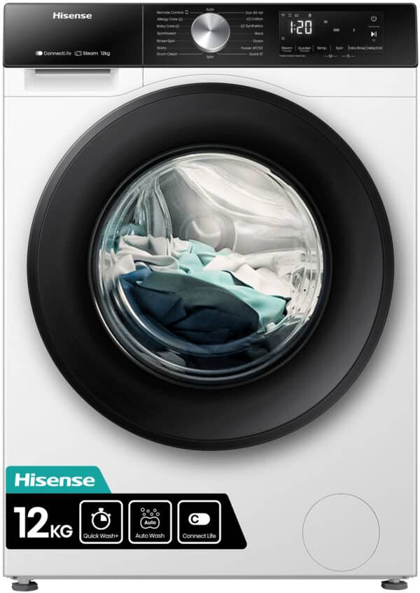 Hisense WF3S1243BW3 12Kg 1400rpm Class A Washing Machine