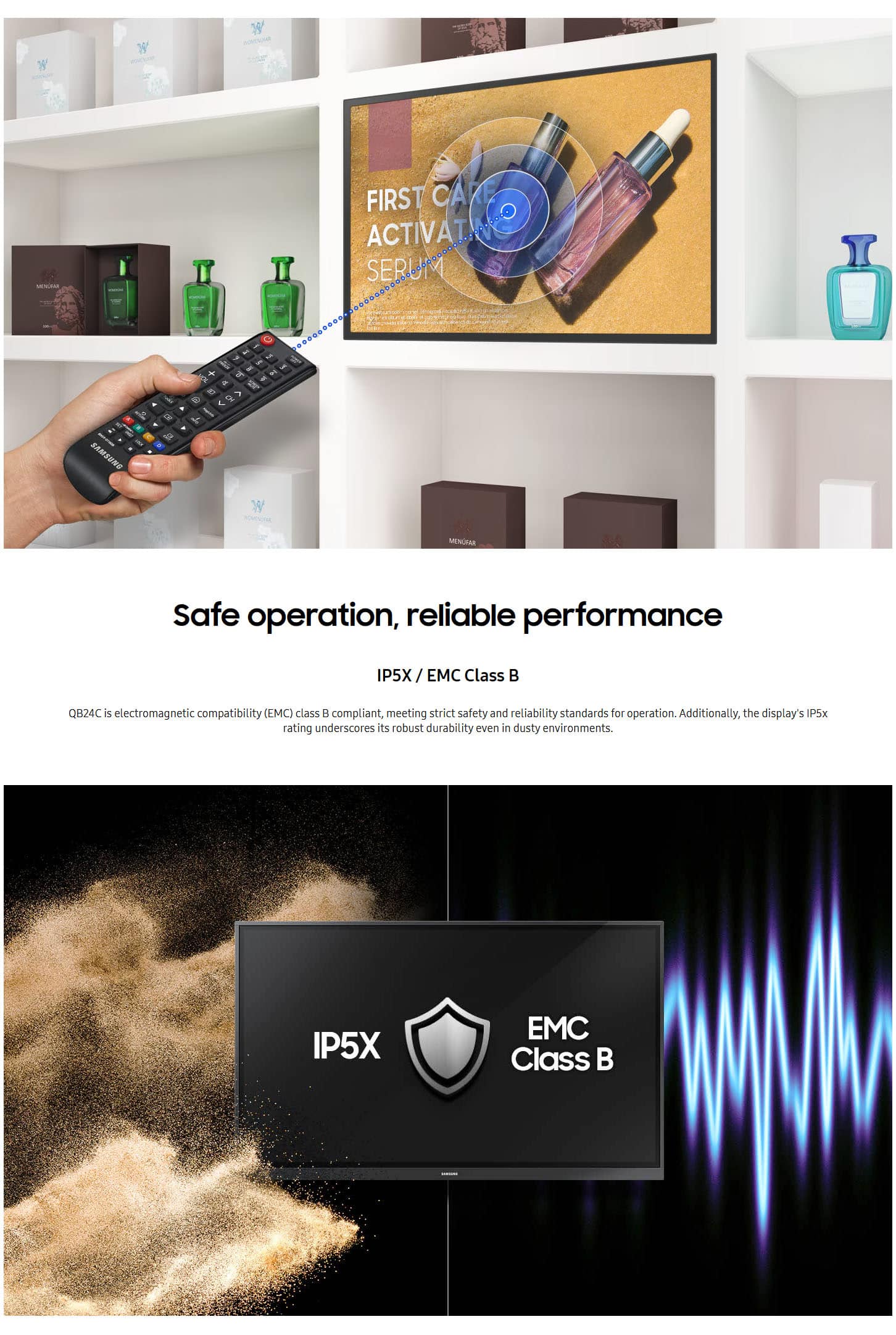 Samsung LH24QBCEBGCXEN 24 Crystal UHD QBC Series Smart Signage ALL 3