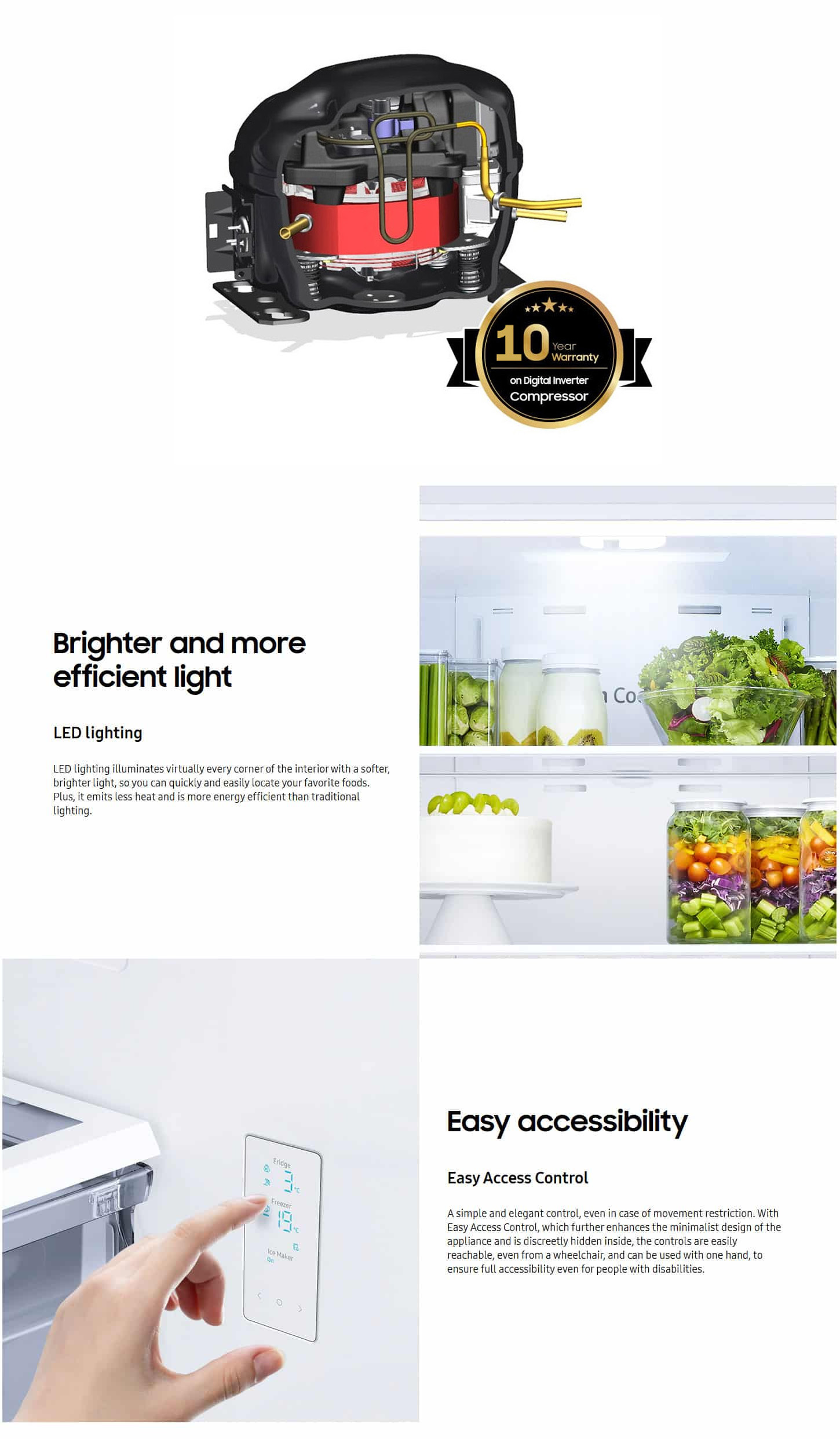Samsung RF50C510ES9 EF AI 496L French Style Fridge Freezer ALL 5 10Years