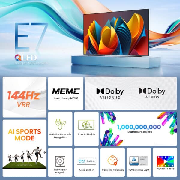 Hisense 100E7NQ 100″ QLED 4K Ultra HD Smart TV Wi-Fi - Image 6