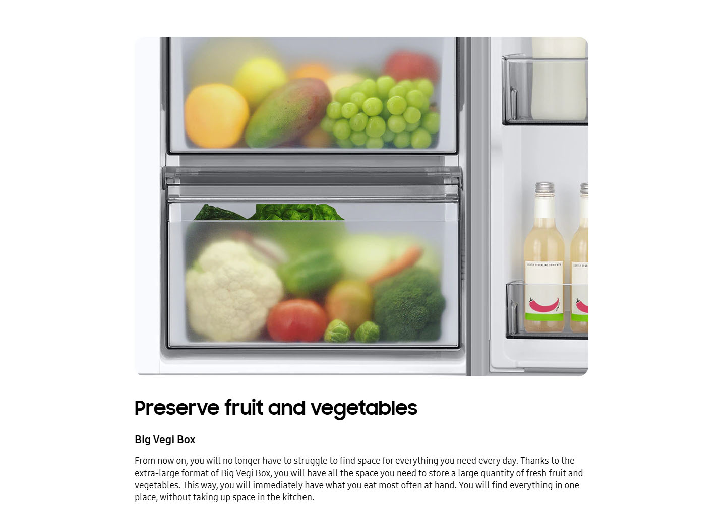 Samsung RS70F65QDTEF SpaceMax™ 659L American Style Fridge Freezer ALL Practicality Content