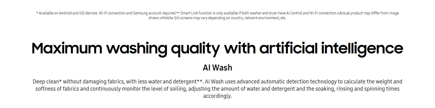 Samsung WF20DG8650BVU3 20kg 1000rpm AI Control Washing Machine ALL 5