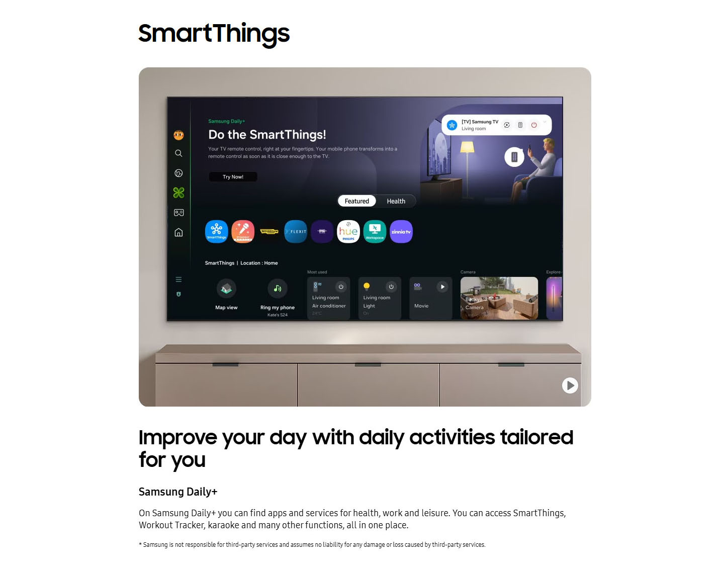 Samsung UE43U8000FUXZT 43 Crystal UHD U8000F 4K Vision AI Smart TV ALL SmartThings
