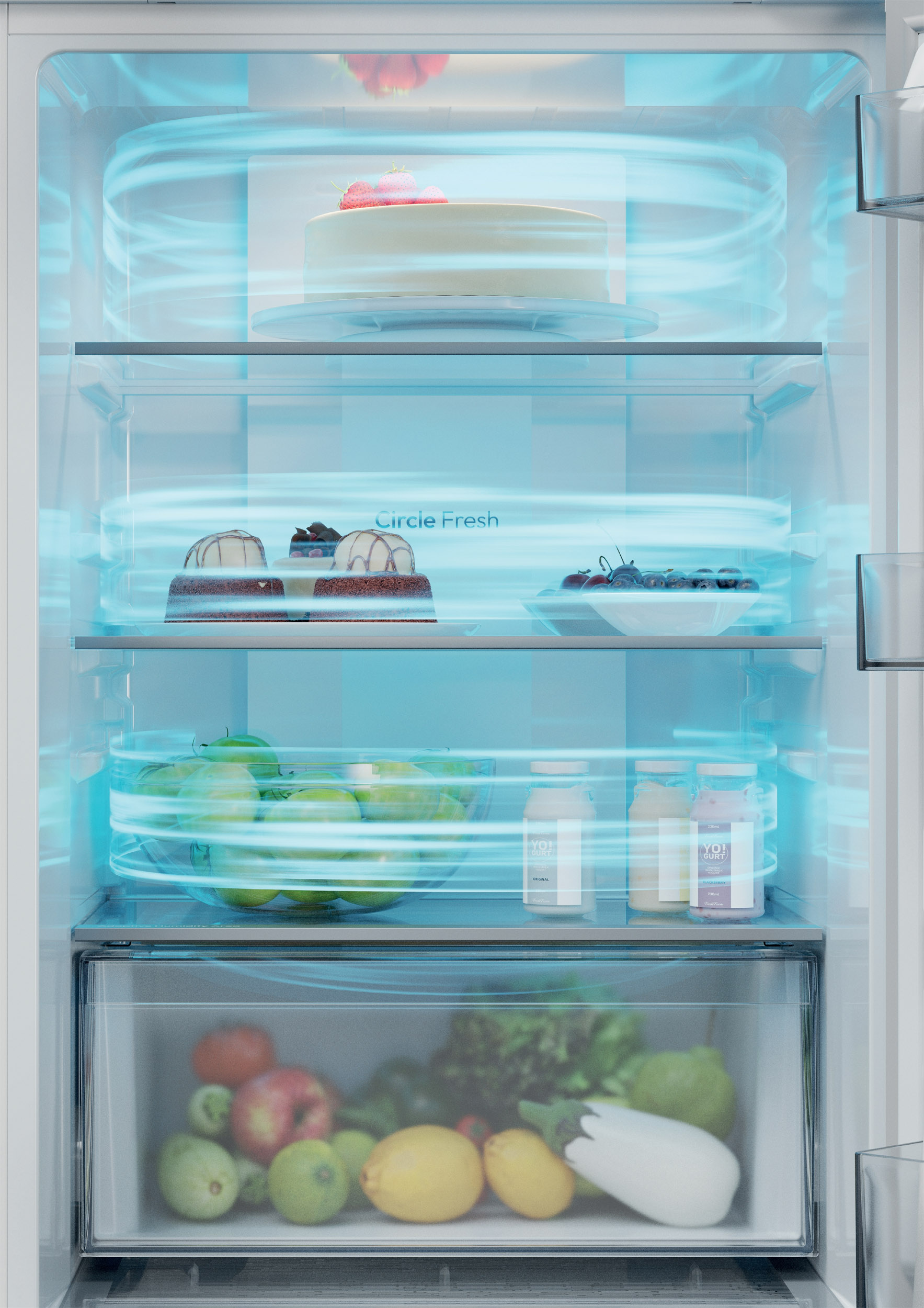 Candy ECNBQT3518E Fresco 251L Class E Built-In Fridge-Freezer - Image 7