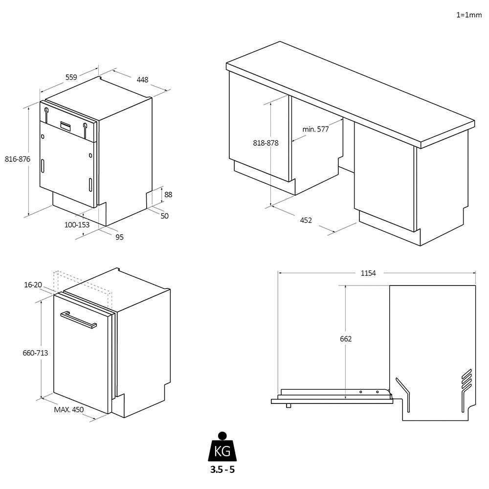 Candy CDIH 2L1047 Brava 45cm Built-In Dishwasher - Image 6