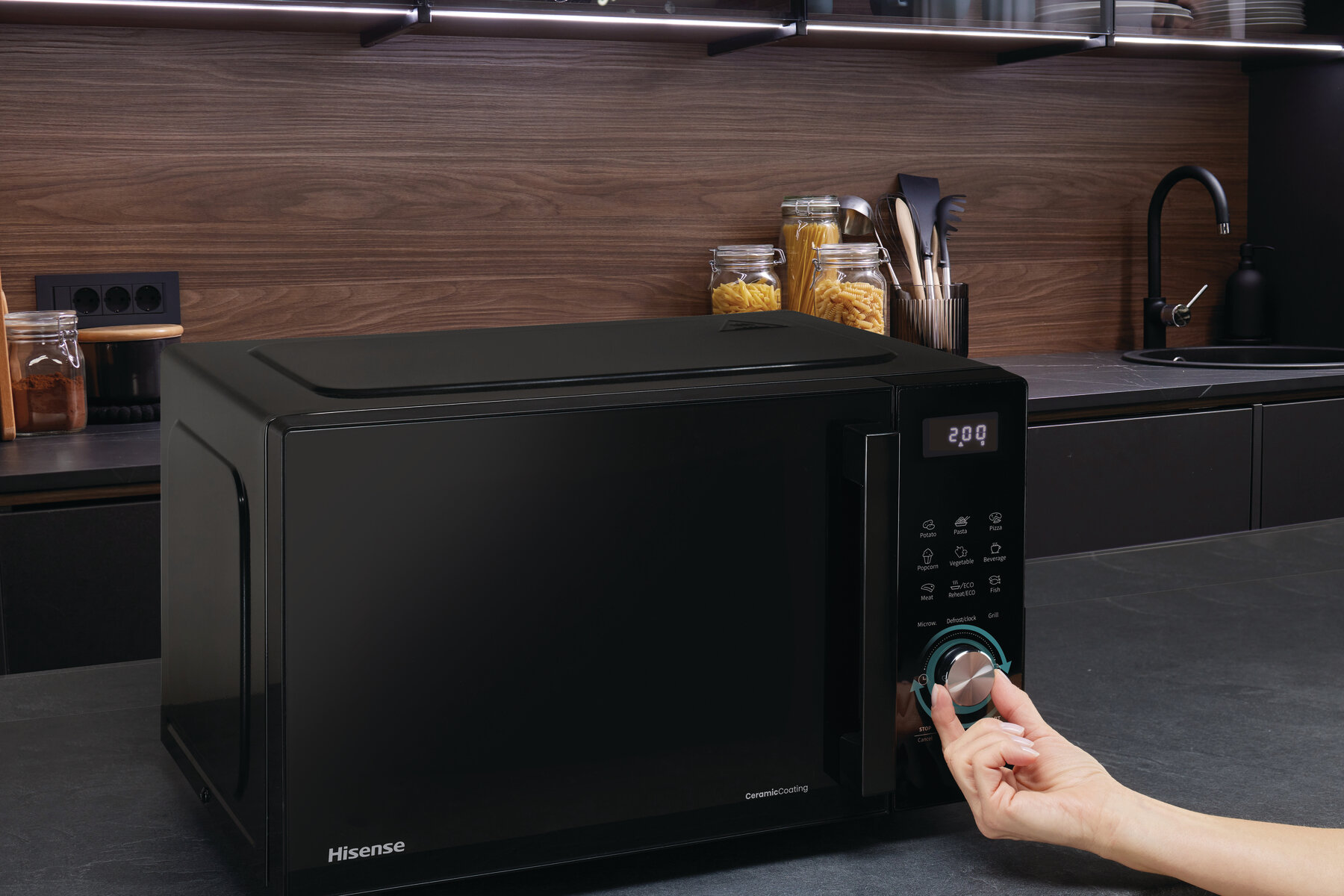 Hisense H23MOBSD1HG 23L Grill Microwave Oven - Image 3