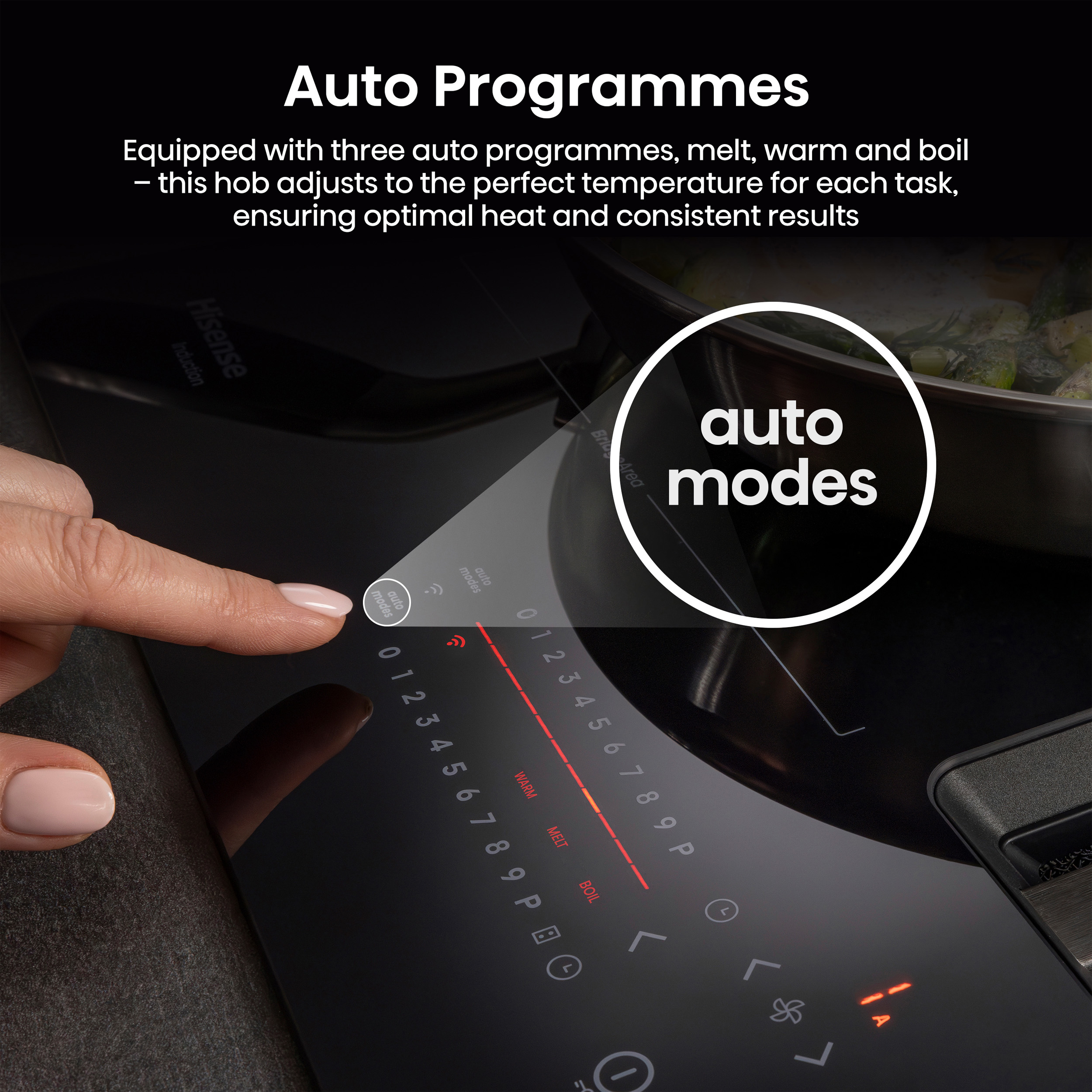 Hisense HEH6432BSCWF 60cm Induction Hob with Hood - Image 10