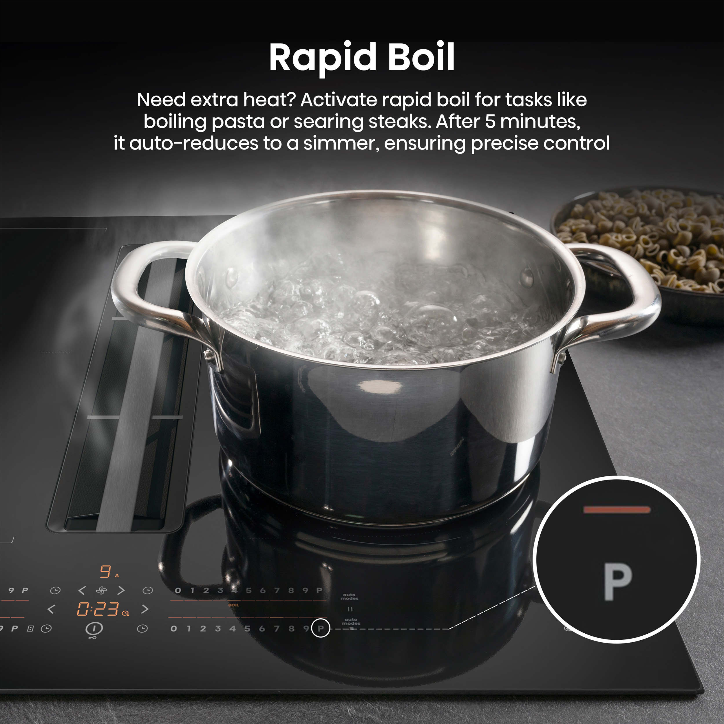 Hisense HEH6432BSCWF 60cm Induction Hob with Hood - Image 11