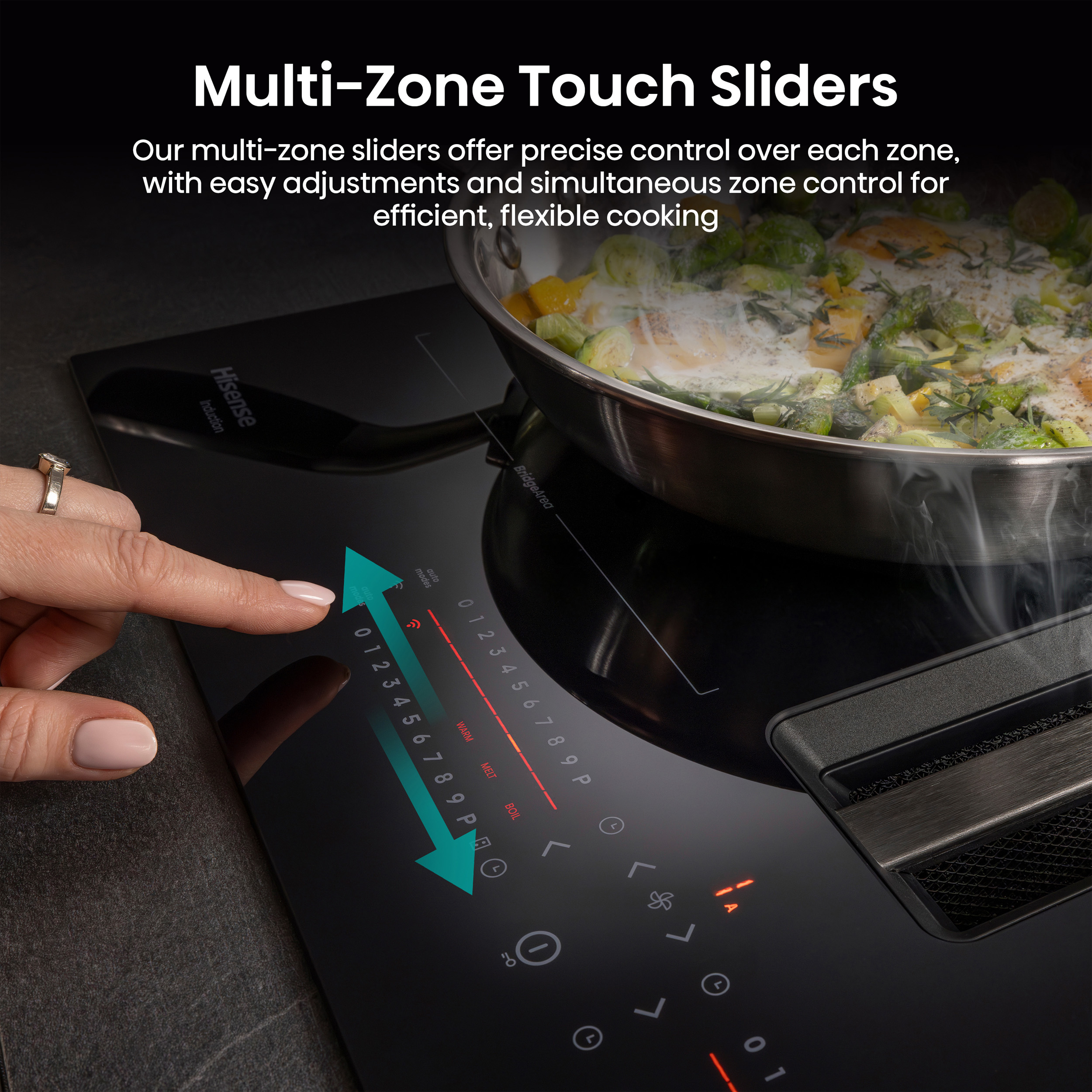 Hisense HEH6432BSCWF 60cm Induction Hob with Hood - Image 5