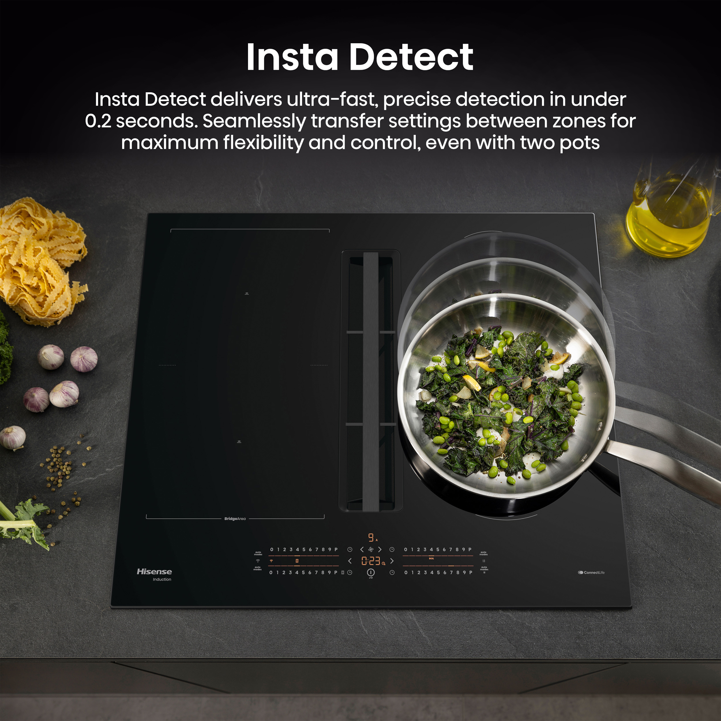 Hisense HEH6432BSCWF 60cm Induction Hob with Hood - Image 6