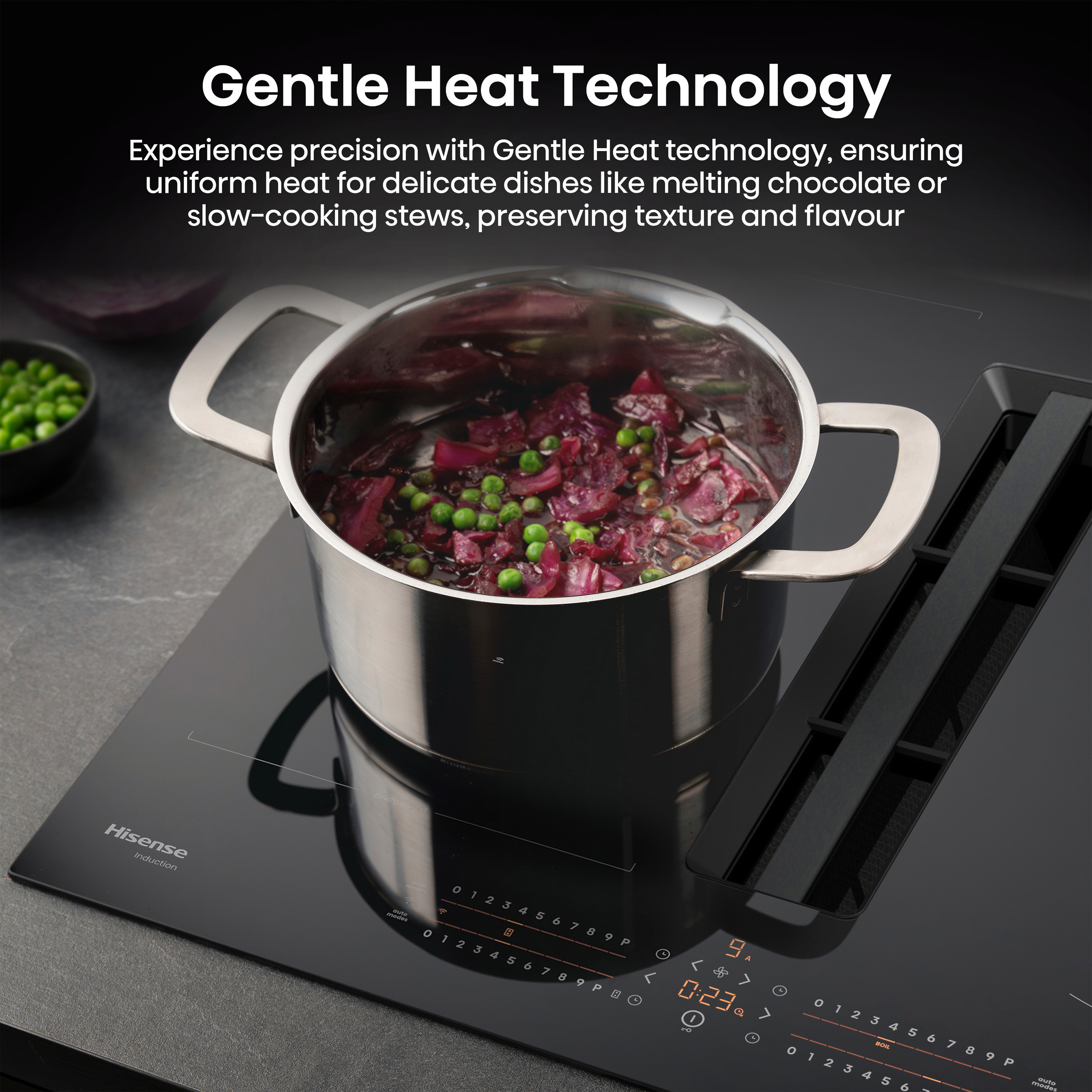 Hisense HEH6432BSCWF 60cm Induction Hob with Hood - Image 7