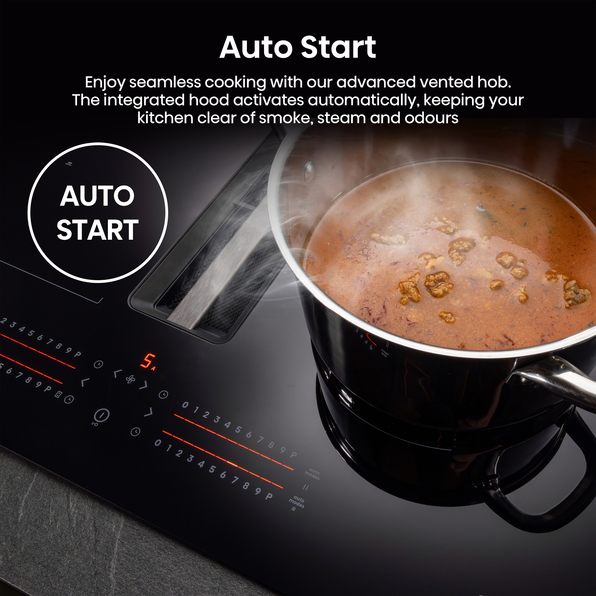 Hisense HEH6432BSCWF 60cm Induction Hob with Hood - Image 8