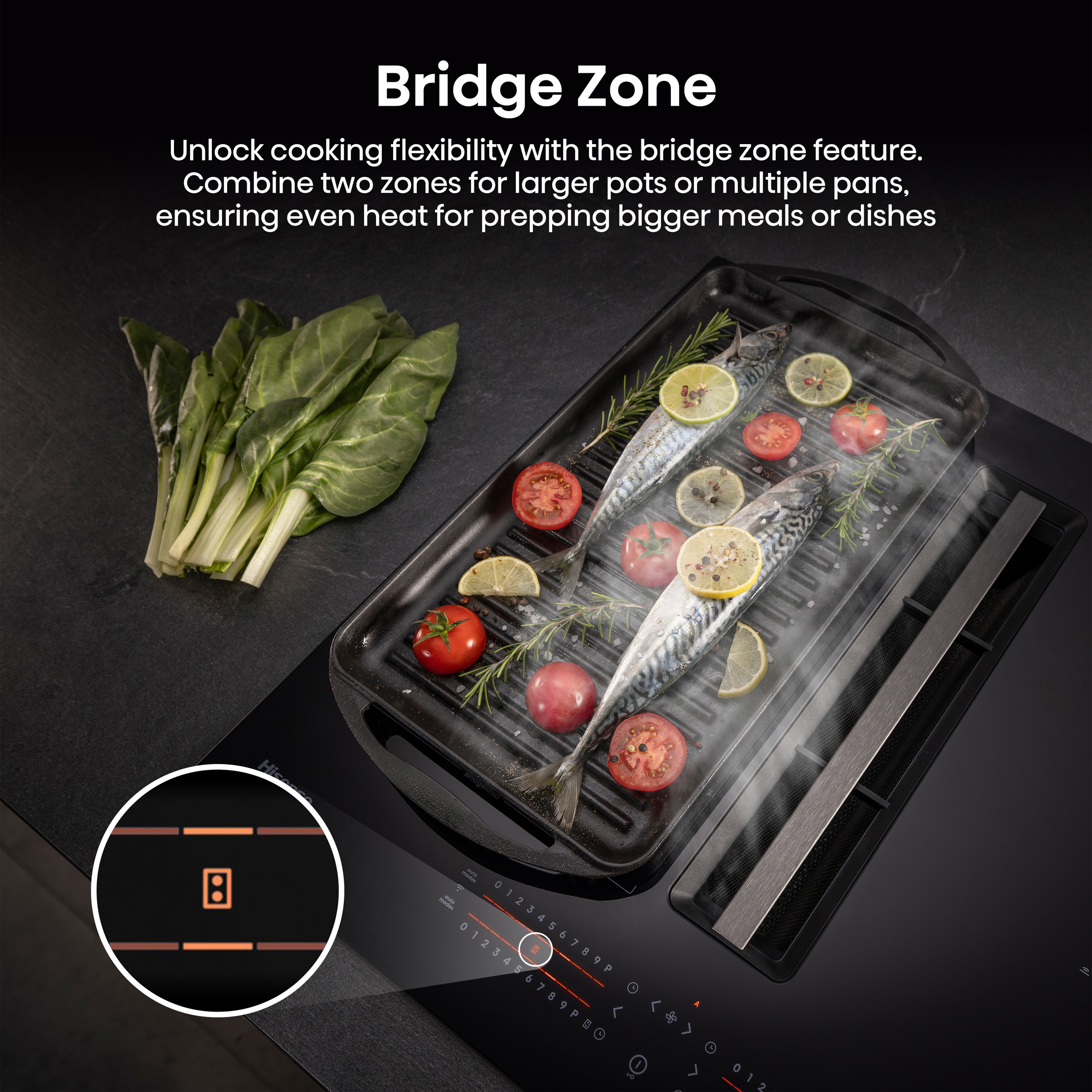 Hisense HEH6432BSCWF 60cm Induction Hob with Hood - Image 9