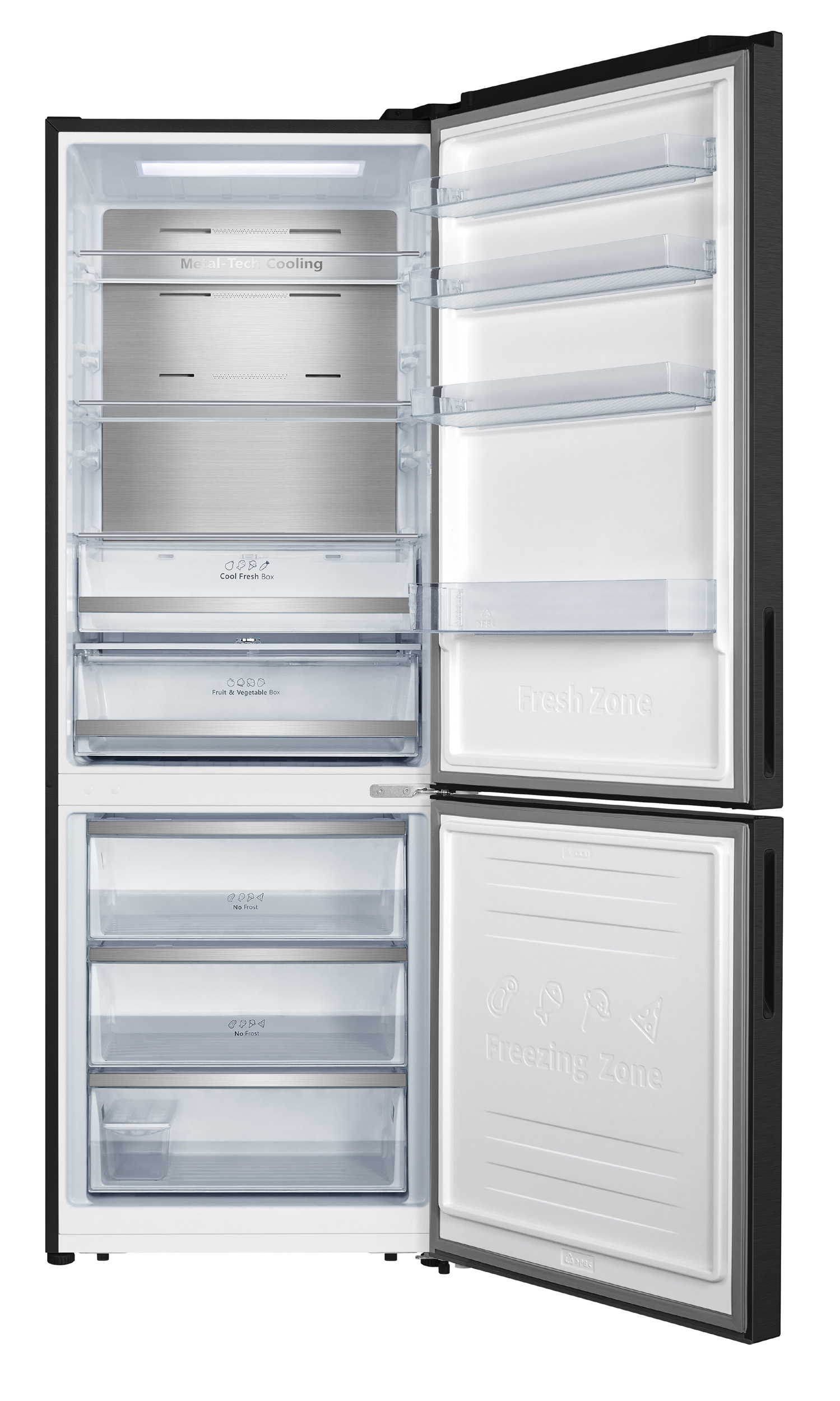 Hisense RB645N4BFE 495L Free Standing Combi Fridge-Freezer - Image 3