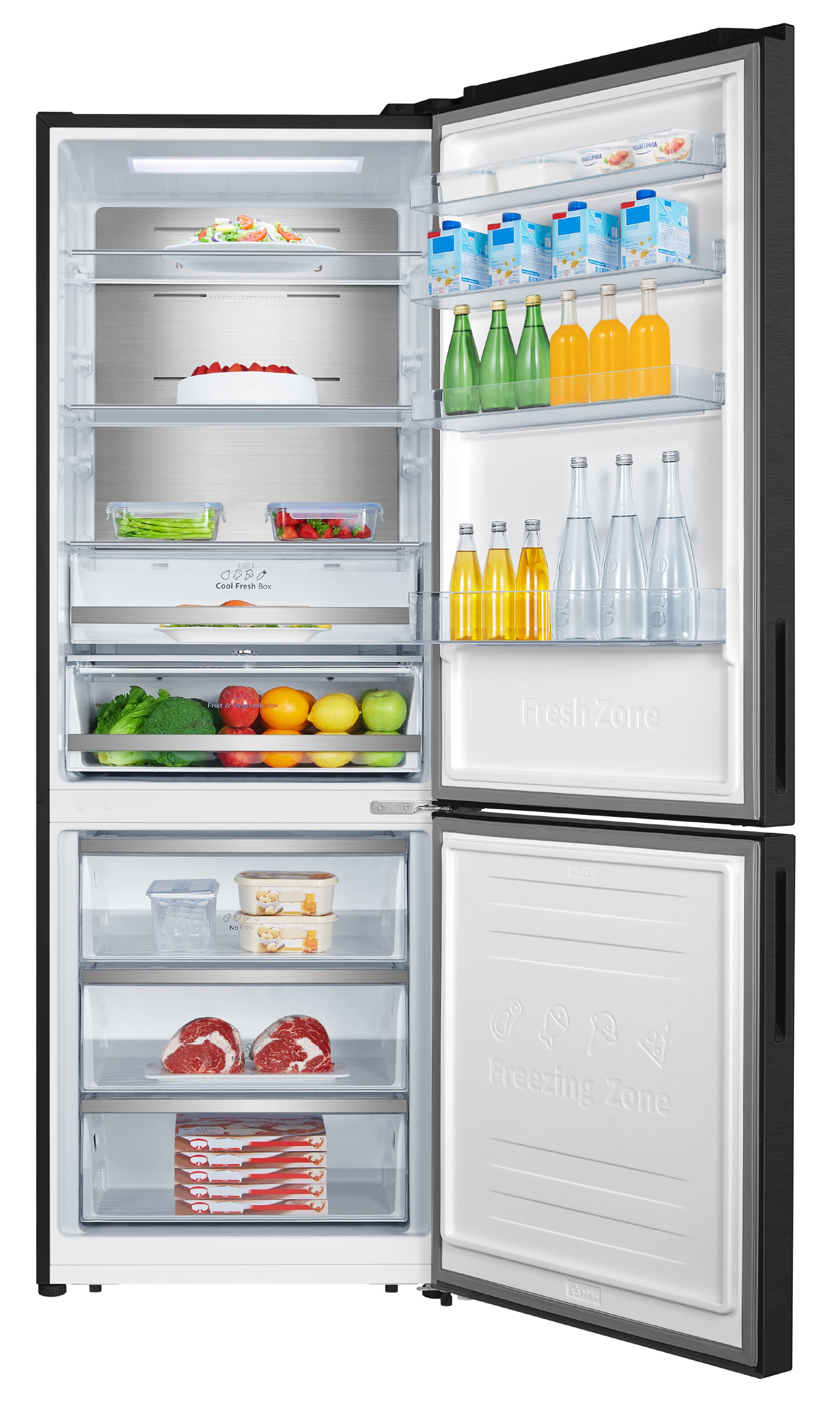 Hisense RB645N4BFE 495L Free Standing Combi Fridge-Freezer - Image 4