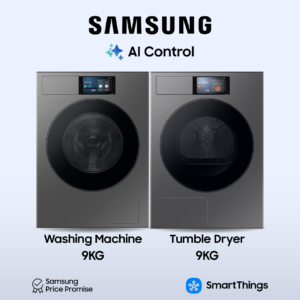 Samsung Laundry Bundle: 9Kg Bespoke Washing Machine + 9Kg Bespoke Tumble Dryer