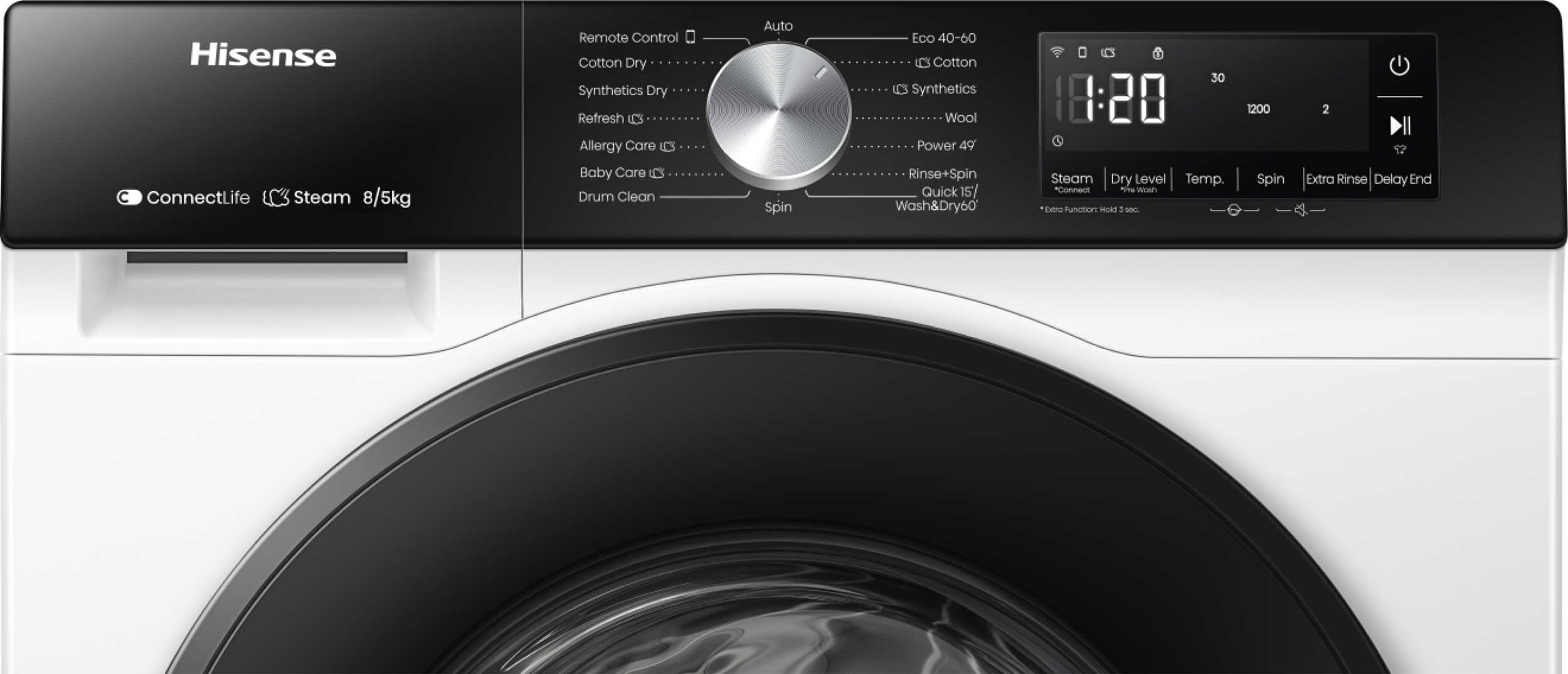 Hisense WD3S8043BW3 Washer Dryer 8Kg/5Kg 1400RPM - Image 4