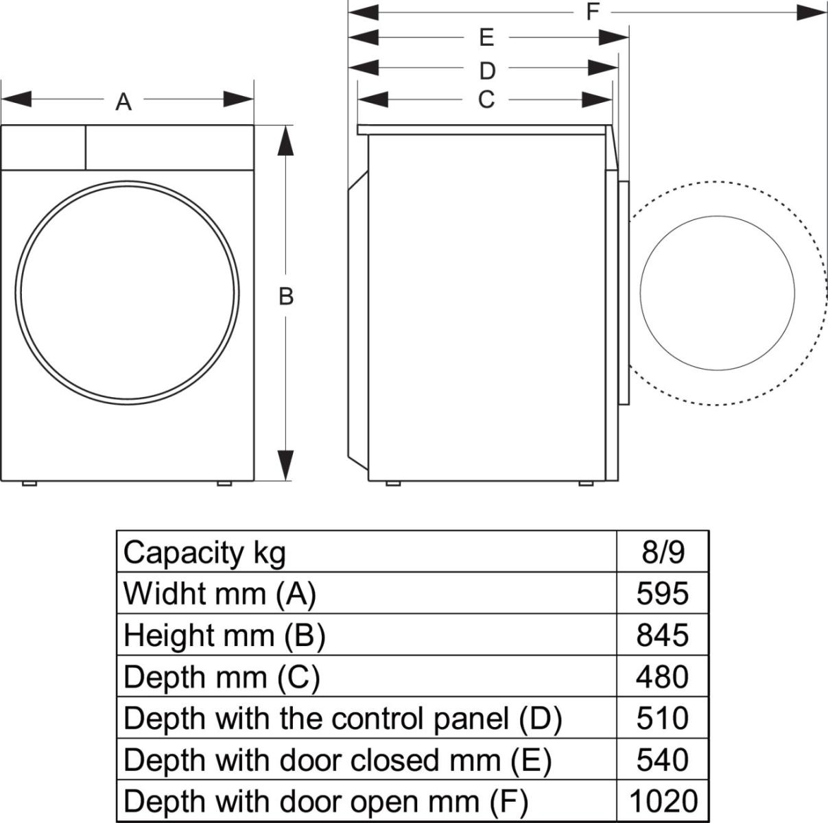 Hisense WD3S8043BW3 Washer Dryer 8Kg/5Kg 1400RPM - Image 5