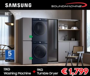 Samsung Laundry Bundle: 11Kg Bespoke Washing Machine + 9Kg Bespoke Tumble Dryer