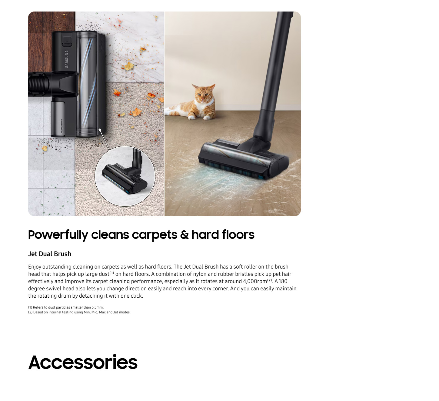 Samsung VS20C8524TB WA Jet™ 85 Complete Extra Stick Vacuum Cleaner Hexajet Motor 210W ALL 8