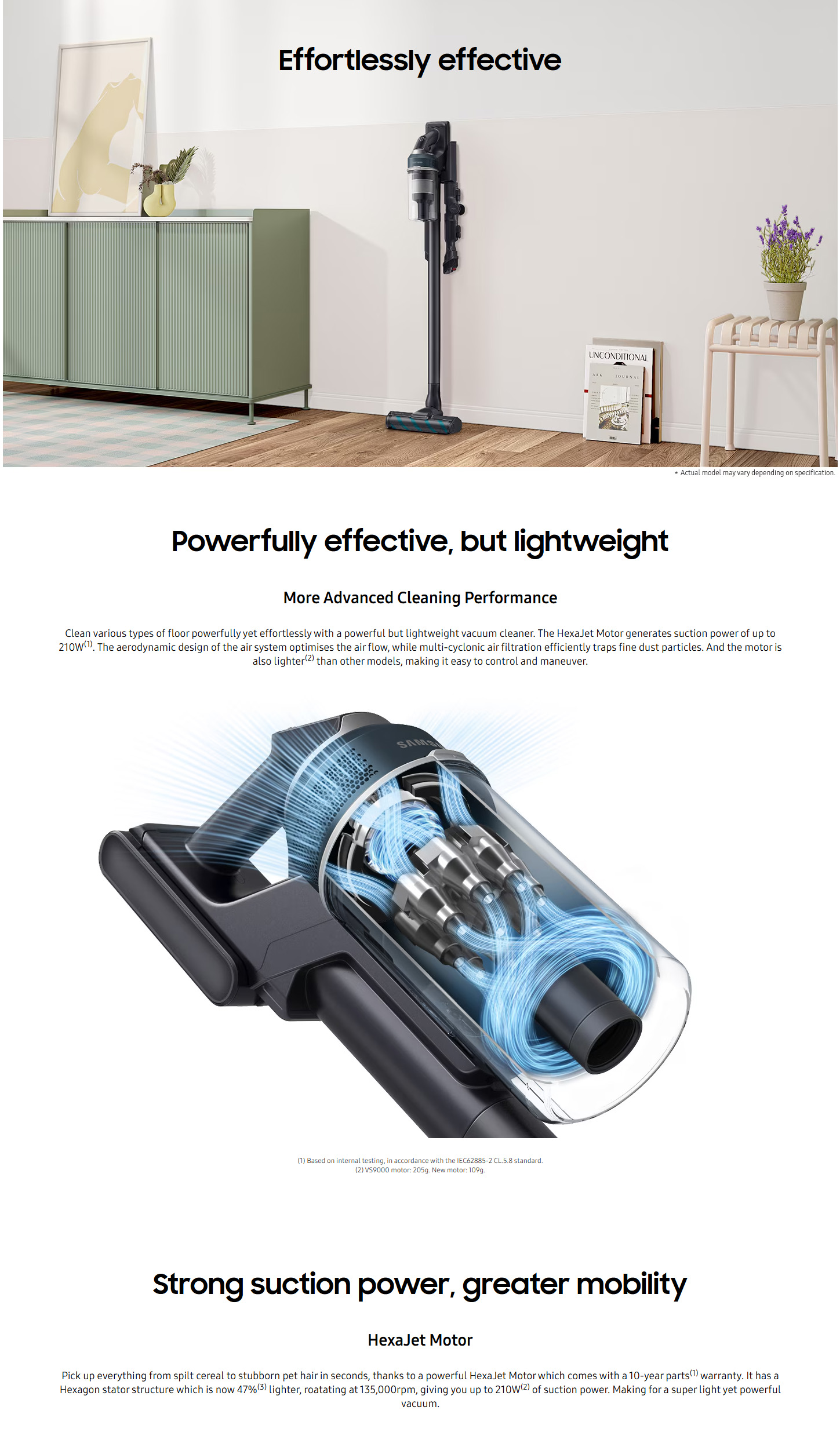 Untitled-8.jpgSamsung VS20C8524TB WA Jet™ 85 Complete Extra Stick Vacuum Cleaner Hexajet Motor 210W ALL 1