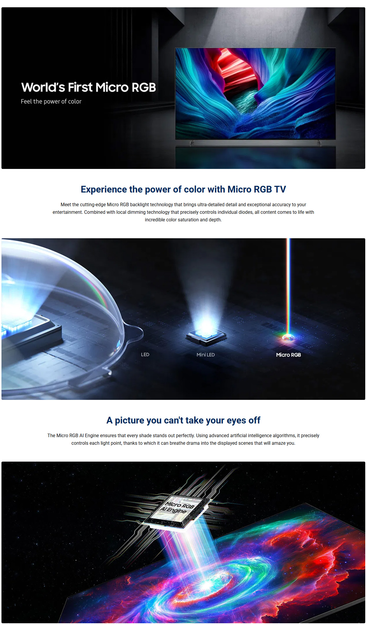 Samsung MRE115MR95FXXH 115” Micro RGB R95H 4K Samsung Vision AI Smart TV ALL 1