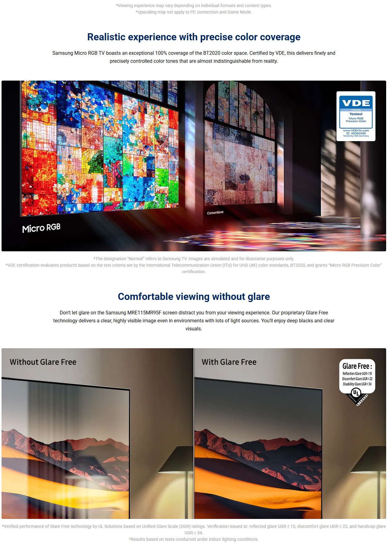 Samsung MRE115MR95FXXH 115” Micro RGB R95H 4K Samsung Vision AI Smart TV ALL 2