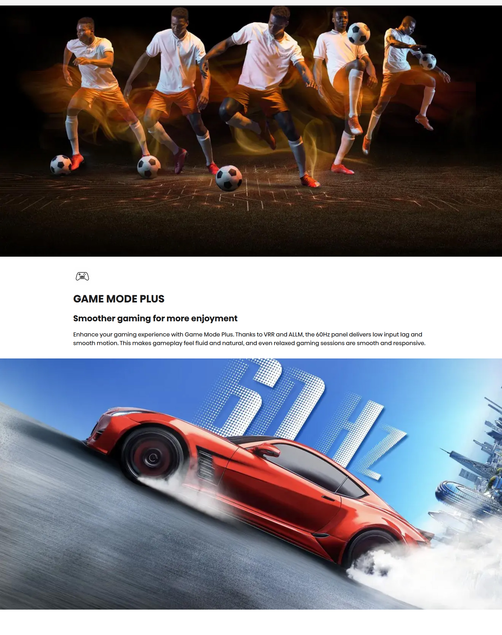 Hisense 55A6S display and picture feature information