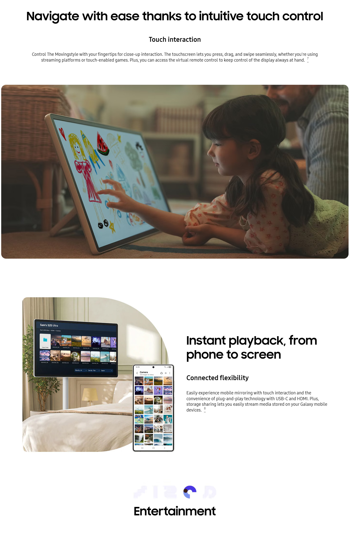 Samsung UE27LSM7FAXXXE 27 The Movingstyle LSM7F QHD Portable Touchscreen ALL 15