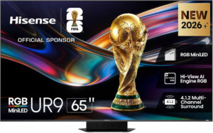 Hisense 65UR9S 65″ 170Hz Hi-View AI Engine RGB MiniLed TV