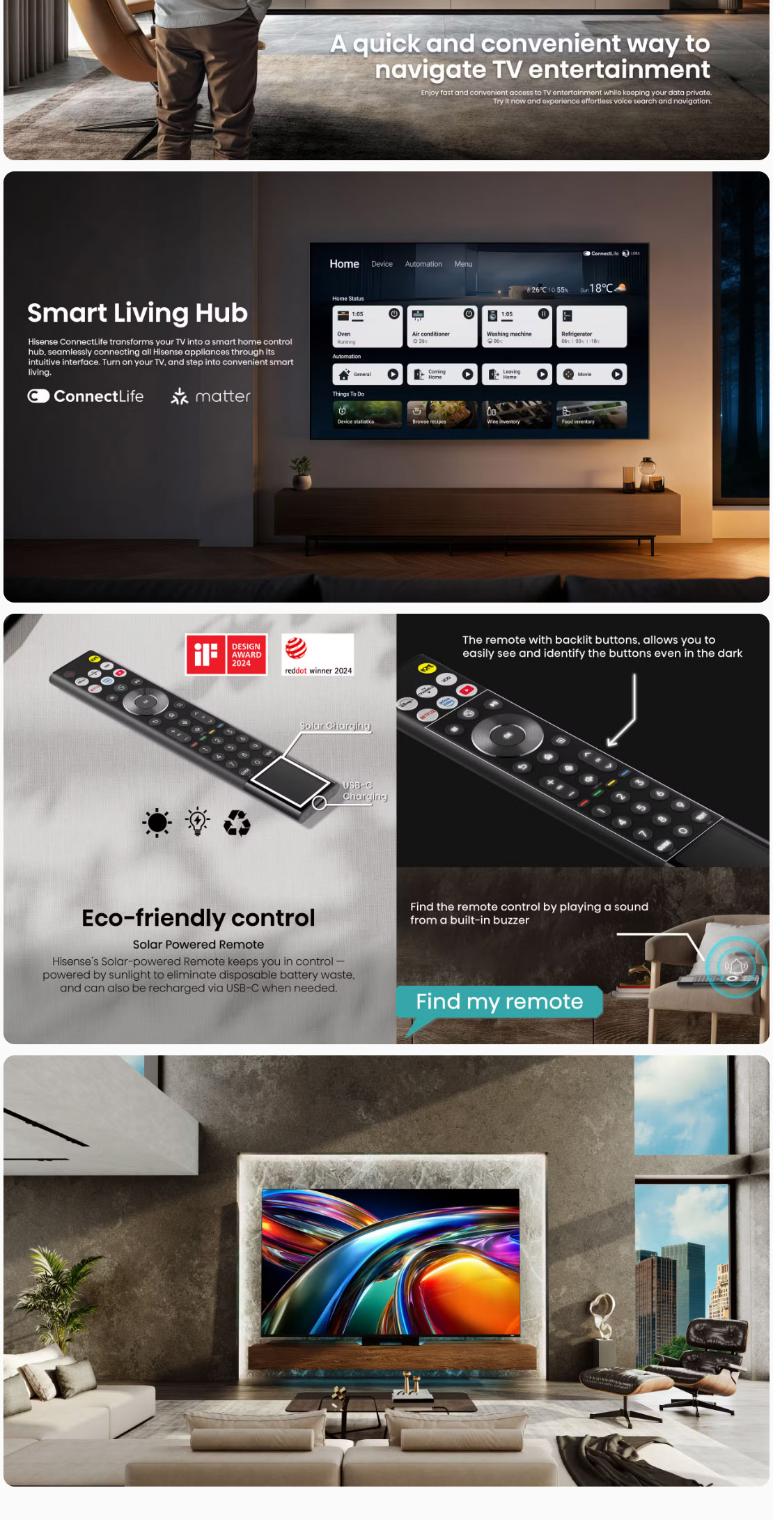 Hisense 65UR9S 65 170Hz Hi-View AI Engine RGB MiniLed TV ALL 11